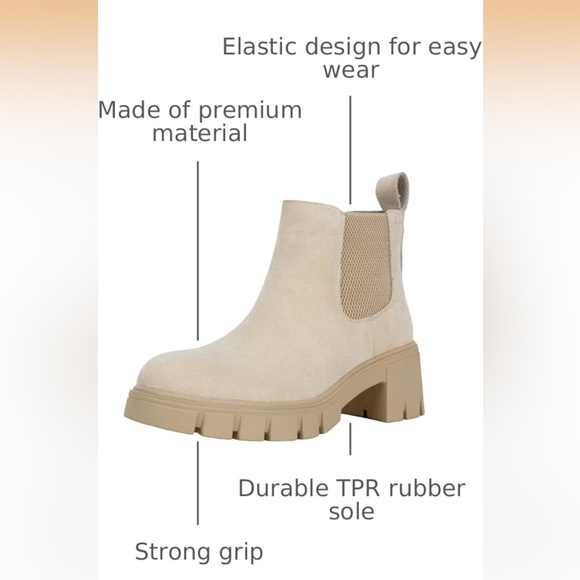 Shoes - Women's Beige Ankle Boots